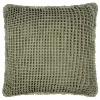 B&M Cotton Waffle Cushion - Green 1 B&M Cotton Waffle Cushion - Green