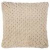 B&M Waffle Faux Fur Cushion - Natural