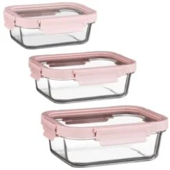 B&M Pink Glass Food Container - Small 5 B&M Pink Glass Food Container - Small -Cheap Home Style Store 380659 380660 380661 glass food container pink large