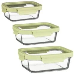 B&M Green Glass Food Container - Small 5 B&M Green Glass Food Container - Small -Cheap Home Style Store 380662 380663 380664 glass food container green medium 1