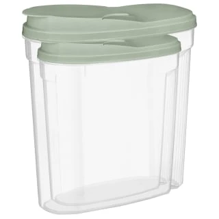 B&M Cereal Storage Container Set 2pk - Sage 2 B&M Cereal Storage Container Set 2pk - Sage - Image 2