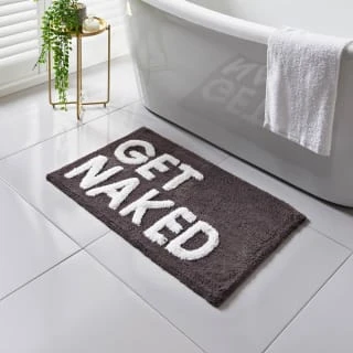 Get Naked Tufted Bath Mat - Black 1 Get Naked Tufted Bath Mat - Black