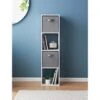 Lokken Tall 4 Cube Storage Unit With 2 Baskets - White