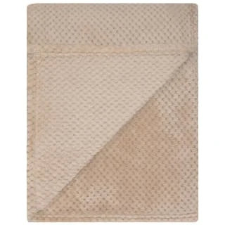 B&M Supersoft Waffle Throw - Stone 2 B&M Supersoft Waffle Throw - Stone - Image 2