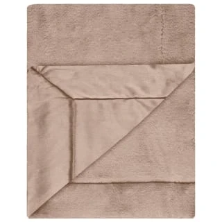 Heritage Collection Aspen Faux Fur Throw - Mink 3 Heritage Collection Aspen Faux Fur Throw - Mink - Image 3