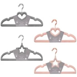 B&M Velvet Heart Shaped Hangers 8pk - Grey 7 B&M Velvet Heart Shaped Hangers 8pk - Grey -Cheap Home Style Store 383671 8pk velvet shaped hangers main
