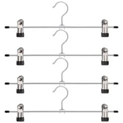 Metal Soft Grip Clip Hangers 4pk 5 Metal Soft Grip Clip Hangers 4pk -Cheap Home Style Store 383689 4pk metal soft grip trouser hangers