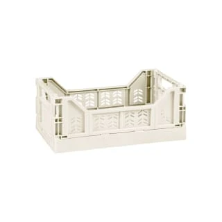 Mini Stacking Fold Flat Crate 22.2 X 15 X 8.7cm - Cream 1 Mini Stacking Fold Flat Crate 22.2 X 15 X 8.7cm - Cream