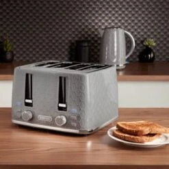 Goodmans Textured 4 Slice Toaster - Grey 6 Goodmans Textured 4 Slice Toaster - Grey -Cheap Home Style Store 386707 goodmans textured 4 slice toaster grey