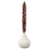 B&M Pink Pampas In Ribbed Vase