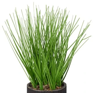 B&M Artificial Grass In Black Rattan Pot 2 B&M Artificial Grass In Black Rattan Pot - Image 2