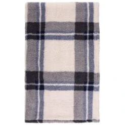 Simply Everyday Check Sherpa Throw - Navy 7 Simply Everyday Check Sherpa Throw - Navy -Cheap Home Style Store 388694 navy check sherpa throw 2