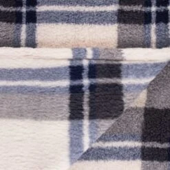Simply Everyday Check Sherpa Throw - Navy 6 Simply Everyday Check Sherpa Throw - Navy -Cheap Home Style Store 388694 navy check sherpa throw 4