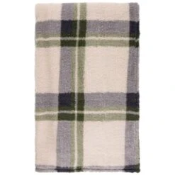 Simply Everyday Check Sherpa Throw - Green 7 Simply Everyday Check Sherpa Throw - Green -Cheap Home Style Store 388700 green check sherpa throw 2