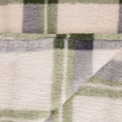 Simply Everyday Check Sherpa Throw - Green 6 Simply Everyday Check Sherpa Throw - Green -Cheap Home Style Store 388700 green check sherpa throw 4