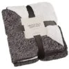 B&M Montana Two Tone Sherpa Throw - Charcoal