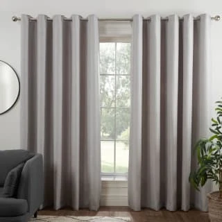 B&M Colorado Hopsack Fully Lined Silver Eyelet Curtains 46 X 54" 1 B&M Colorado Hopsack Fully Lined Silver Eyelet Curtains 46 X 54"