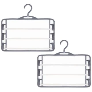 B&M Swivel Hook Trouser Hangers 2pk 2 B&M Swivel Hook Trouser Hangers 2pk - Image 2