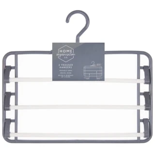 B&M Swivel Hook Trouser Hangers 2pk 1 B&M Swivel Hook Trouser Hangers 2pk