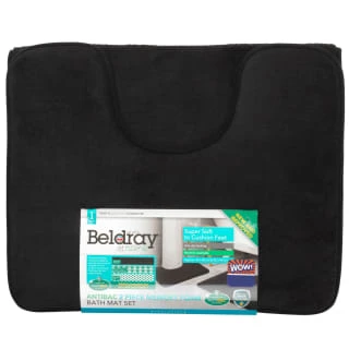 B&M Bath Mat Set - Black 1 B&M Bath Mat Set - Black