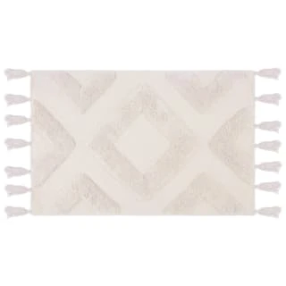 B&M Diamond Flatweave Bath Mat - Cream 1 B&M Diamond Flatweave Bath Mat - Cream