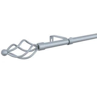 B&M Small Silver Twist Curtain Pole 122-213cm 1 B&M Small Silver Twist Curtain Pole 122-213cm