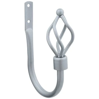 B&M Small Silver Twist Curtain Hold Backs 2pk 2 B&M Small Silver Twist Curtain Hold Backs 2pk - Image 2