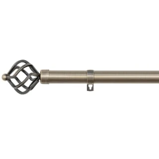 B&M Antique Brass Mace Curtain Pole 120 - 220cm 2 B&M Antique Brass Mace Curtain Pole 120 - 220cm - Image 2