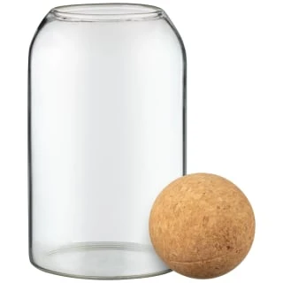 B&M Glass Jar With Cork Lid 2 B&M Glass Jar With Cork Lid - Image 2