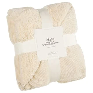 B&M Alba Waffle Sherpa Throw 1 B&M Alba Waffle Sherpa Throw