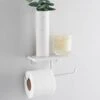 B&M Double Toilet Roll Holder & Shelf - Chrome