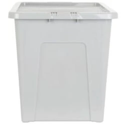 B&M Storage Box With Lid 80L - Grey 8 B&M Storage Box With Lid 80L - Grey -Cheap Home Style Store 391381 grey 80l storage box and lid 2