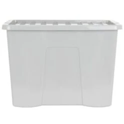 B&M Storage Box With Lid 80L - Grey 7 B&M Storage Box With Lid 80L - Grey -Cheap Home Style Store 391381 grey 80l storage box and lid