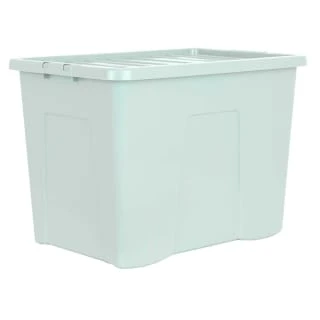 B&M Storage Box With Lid 80L - Sage 1 B&M Storage Box With Lid 80L - Sage