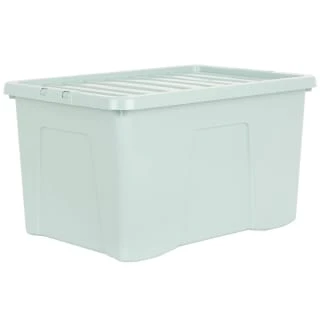 B&M Storage Box With Lid 60L - Sage 1 B&M Storage Box With Lid 60L - Sage