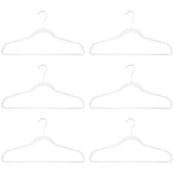 B&M Adult Clear Plastic Hanger 6pk -Cheap Home Style Store 392151 6pk clear plastic hangers 2