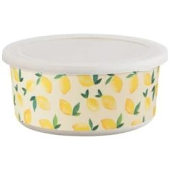 B&M Round Tubs 2pk - Lemons -Cheap Home Style Store 392928 2pk reuse and repurpose round tubs lemon 4