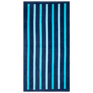 B&M Adult's Beach Towel - Blue Stripes 1 B&M Adult's Beach Towel - Blue Stripes
