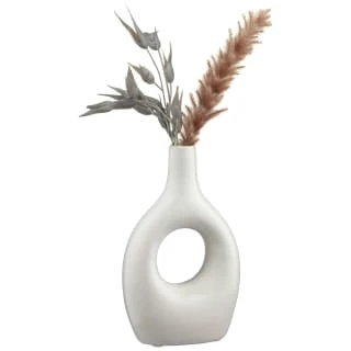 B&M Dried Flowers In Donut Vase 1 B&M Dried Flowers In Donut Vase