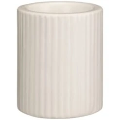 B&M Ribbed Tealight Holder - Cream