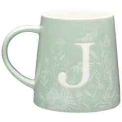 B&M Floral Alphabet Mug (Assorted) 14 B&M Floral Alphabet Mug (Assorted) -Cheap Home Style Store 394397 floral alphabet mug green j
