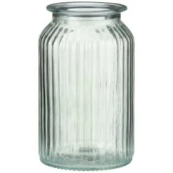 B&M Large Ribbed Glass Jar With Wooden Lid 6 B&M Large Ribbed Glass Jar With Wooden Lid -Cheap Home Style Store 394426 ribbed glass jar with wooden lid large 3