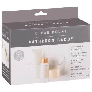 B&M Clear Mount Bathroom Caddy 2 B&M Clear Mount Bathroom Caddy - Image 2