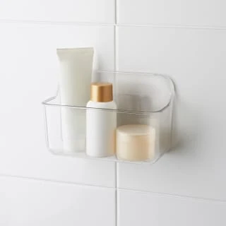B&M Clear Mount Bathroom Caddy 1 B&M Clear Mount Bathroom Caddy