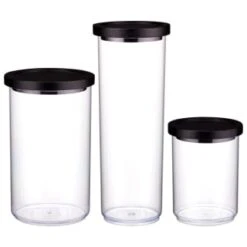 B&M Canister With Airtight Wooden Lid 2L 7 B&M Canister With Airtight Wooden Lid 2L -Cheap Home Style Store 394622 394623 394624 1 7l canister with black lid group