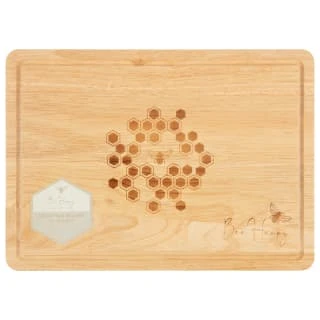 B&M Bee Happy Wooden Chopping Board 1 B&M Bee Happy Wooden Chopping Board