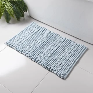 Retreat Knitted Bath Mat 50 X 80cm - Light Blue 1 Retreat Knitted Bath Mat 50 X 80cm - Light Blue
