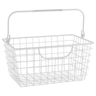 B&M Basket With Handles - White 1 B&M Basket With Handles - White