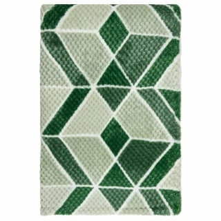 B&M Simply Geo Waffle Throw - Green 2 B&M Simply Geo Waffle Throw - Green - Image 2