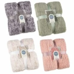 B&M Simply Two Tone Teddy Throw - Sage 9 B&M Simply Two Tone Teddy Throw - Sage -Cheap Home Style Store 394924 394926 394927 394928 simply plain teddy throw group